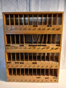 (3) Wooden Organizer Cubby Boxes