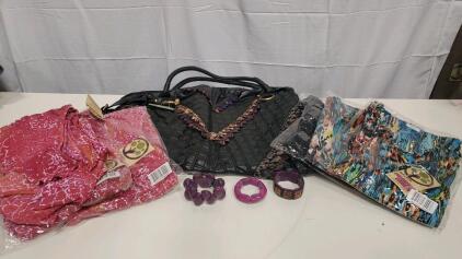 (7) Maxi Dress With Purse and 3 Bracelets
