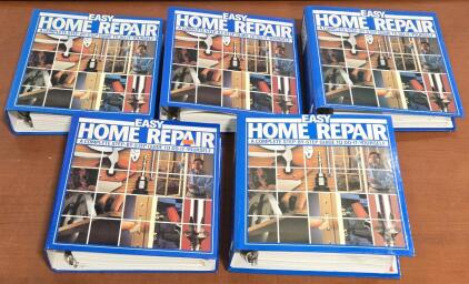 (5) Vintage "Easy Home Repair" Binder Guides - Complete Set