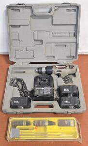 Porter Cable 2-Speed Cordless Hammer Drill/Driver w/ (3) Batteries & Rifle Cleaning Kit