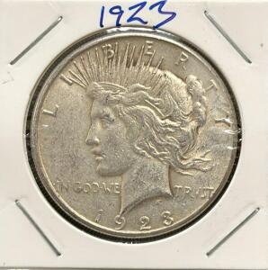 1923 United States Peace Dollar, 90% Silver, Lady Liberty & Bald Eagle