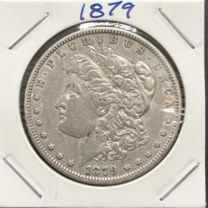 1879 Morgan Silver Dollar, United States Mint, No Mint Mark, 90% Silver
