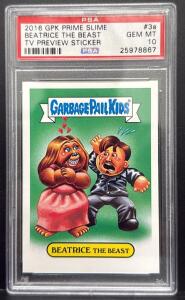 2016 Garbage Pail Kids Beatrice the Beast GEM MT 10 PSA Graded Sticker