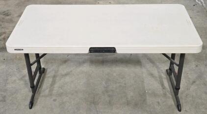 Lifetime Adjustable Plastic Table - 48"L x 23&frac34;"W x 24"-34"H