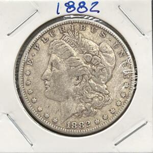 1882 Morgan Silver Dollar Coin, United States Mint