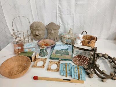 (1) Vintage Teleflora Le Saucier Copper Dauce Warmer/Pot (1) 12" Match Stick Lighter & More