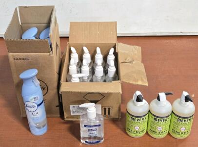(3) Hand Soap, (6) Febreeze Spray & (10) Uline Hand Sanitizers