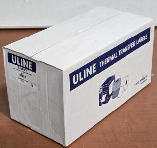 *New* Box of (4) Uline S-5037 4"x6" Thermal Transfer Label Rolls (Ribbon Required)