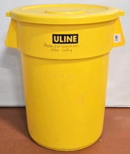 Uline Brand 44 Gal Trash Can w/ Lid