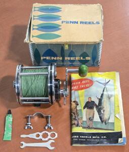 Vintage Penn 6/0 Senator Big Game Reel w/ Original Box & More!