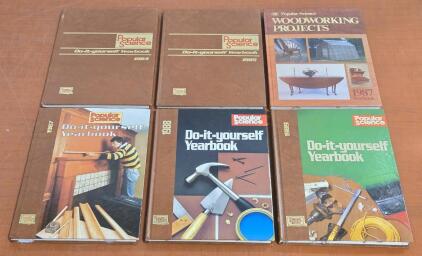 (6) Vintage Popular Science 1984-1989 Hardcover "D-I-Y" Yearbooks