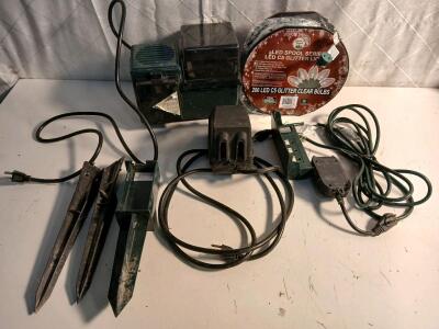 (1) Mr.Christmas Light And Sound Box (1) Roll Of clear Christmass Lights & More