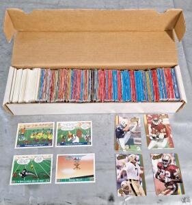(1) Box Of Assorted Football Trading Cards Including HOF, Stars & Rookies