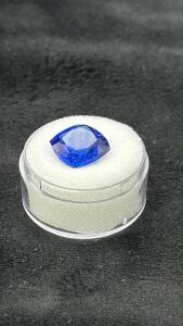 ((Super Beautiful)) 11.25 ct. Faceted Cushion Cut Blue Tanzanite Gemstone