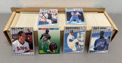 1989 Fleer Baseball Trading Cards Box Set, Dwight Gooden, Wally Joyner, Fernando Valenzuela