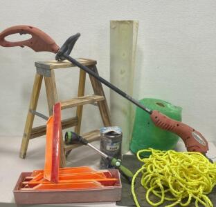 Working Electric Weed Eater / Unused 7500 Concentrica Pump / Roll Plastic / Rope and so much more