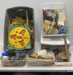 Multiple Electric Cords / painting Supplies / Miscellaneous Hardware Supplies