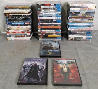 (60+) Video DVDs, Including The Matrix, Constantine & King Kong