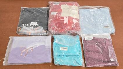 Assorted Women's Clothing & Plush Throw Blanket 50"x60"