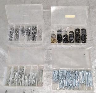 (2) Assorted Cotter Pin Sets, (1) Assorted Hitch Clip Set & (1) Assorted C-Clip Set