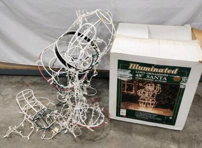 (1) 48-inch Animated Santa Claus Illuminated Lawn Ornament