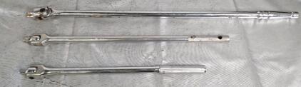 (3) 1/2" Drive Breaker Bars, 14", 17" & 24" Cal-Hawk and Master Mechanic Brands