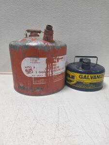 (1) 5-Gallon Galvanized Can (1) Eagle 1-Gallon Galvanized Gas Can