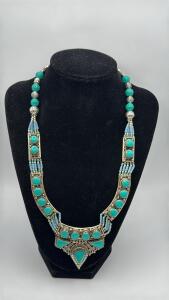 Large Beautiful Turquoise Necklace