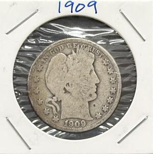 1909 Barber Half Dollar, Silver, United States Mint