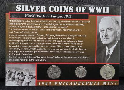 (1) Collection of "Silver Coins of WWII"