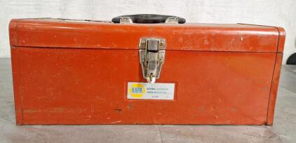 (1) Metal Toolbox W/ Assorted Brass Fittings