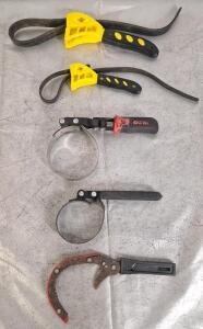 (5) Assorted Oil Filter Wrenches