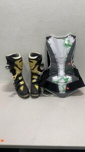 Motorcross Boots size 8 and Kali Shield