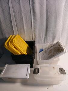 (7) Assorted Mini Storage Totes W/ Lids