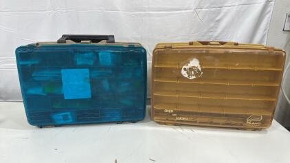 (2) Plano Fishing Tackle Boxes One Has Lures And Gear & The Other Is Empty