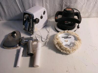 Back to Basics Model 4500 Electric Meat Grinder & Drill Master 10" Randon Orbital Polisher/Waxer