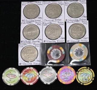 Collection of Various Las Vegas NV Casino Tokens and Chips