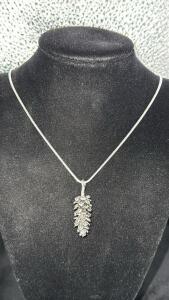 Tibetan Silver Pinecone & 24&rdquo; .925 Silver Necklace