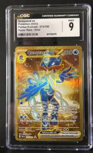 Pok&eacute;mon Quaquaval ex Trading Card, CGC Mint 9, Hyper Rare Holo, 2023