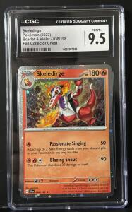 CGC Graded 9.5 Skeledirge Pok&eacute;mon Card, Scarlet & Violet Set, 2023