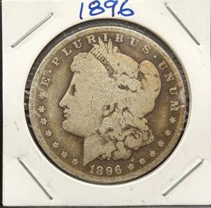 1896 Morgan Silver Dollar, Liberty Head, Eagle Reverse Design
