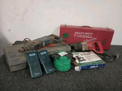 (2) Vernier LabPro Data Collection Interface Units, Milwaukee Sawzall & Bosch Heavy Duty Drill With Metal Cases, Brad Nailer And More!