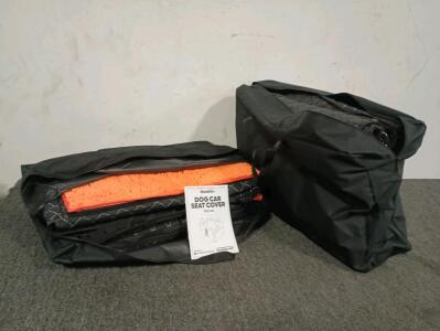 (2) Back Seat Extender, Dog Car Seat Cover Detachable Hard Bottom-Supports