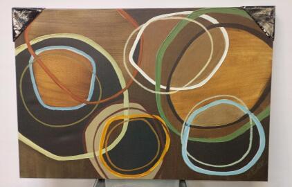 Jeni Lee "14 Friday Square I" Abstract Canvas Print. New 24"x36"