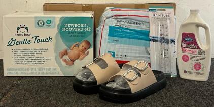 Women&rsquo;s Platform Slides Sandals (41), Mama Bear Gentle Touch Newborn Diapers, Adult Quilted Briefs, Wall Art & More