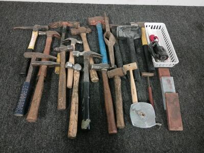 It's Hammer Time! Large Variety Of Hammers, Soldering Gun, (3) Sharpening Stones And More!