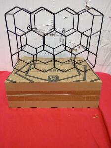 One HK Wine Rack With Glass Holder New In Box