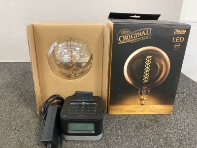 Vintage Light Bulb And Phone Speaker/Alarm