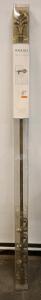 Waverly Brand Decorative Curtain Rod and Finials, (60"-112" In Set) New In Package