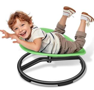Spinning Chair for Autistic Kids, Sensory Swivel Chair, 220LBS Weight Capacity, Sensory Toy for Children with ADHD/Autism, Training Body Coordination, 3+ Years (Light Green)